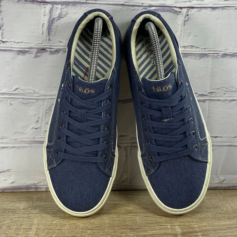 Taos Plim Soul Blue Canvas Sneakers Women's Size 9 Casual Lace Up Shoes